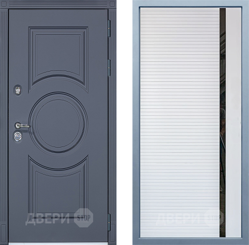 Входная металлическая Дверь Дива МХ-30 STR МХ-45 Белый матовый в Электроуглях