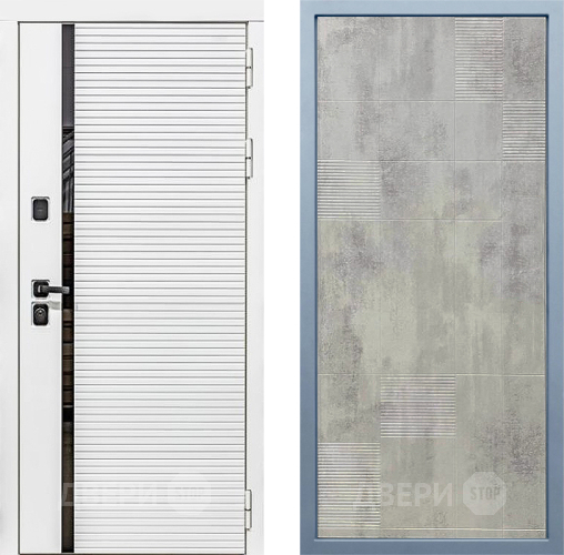 Входная металлическая Дверь Дива МХ-45 Белая STR Д-4 Бетон темный в Электроуглях