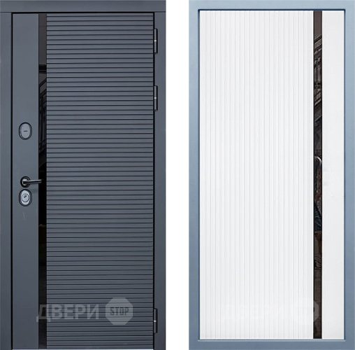 Входная металлическая Дверь Дива МХ-45 STR МХ-46 Белый матовый в Электроуглях