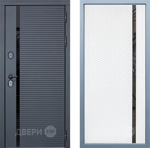 Входная металлическая Дверь Дива МХ-45 STR МХ-47 Белый матовый в Электроуглях