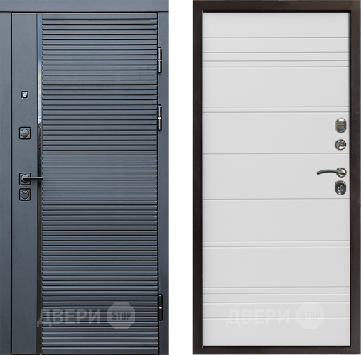 Входная металлическая Дверь Престиж Черная Линия Line Белый в Электроуглях