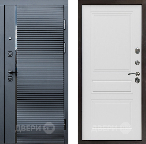 Входная металлическая Дверь Престиж Черная Линия Классика Лиственница белая в Электроуглях