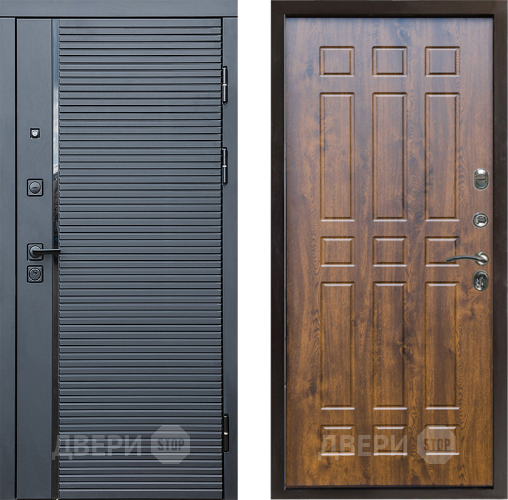 Входная металлическая Дверь Престиж Черная Линия Спарта Дуб в Электроуглях