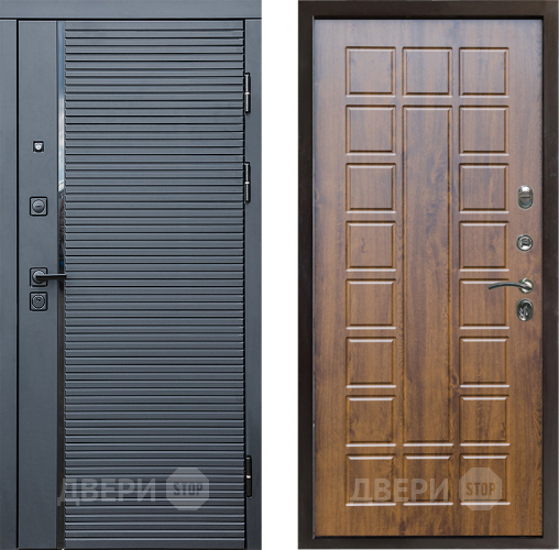 Входная металлическая Дверь Престиж Черная Линия Престиж Дуб в Электроуглях