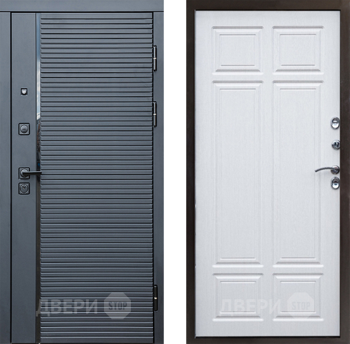 Входная металлическая Дверь Престиж Черная Линия Премиум Лиственница белая в Электроуглях