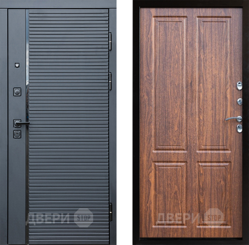 Входная металлическая Дверь Престиж Черная Линия Премиум Орех светлый в Электроуглях