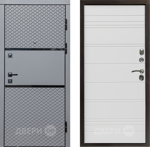 Входная металлическая Дверь Престиж Ромб Line Белый в Электроуглях