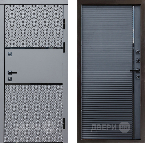 Входная металлическая Дверь Престиж Ромб Porte Черный кварц в Электроуглях