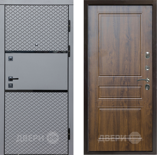 Входная металлическая Дверь Престиж Ромб Классика Дуб в Электроуглях