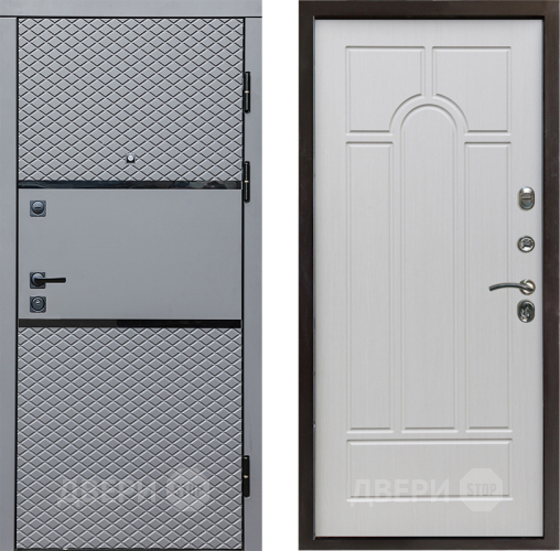 Входная металлическая Дверь Престиж Ромб Арка Лиственница белая в Электроуглях