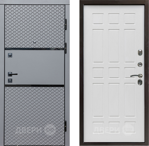 Входная металлическая Дверь Престиж Ромб Спарта Белое дерево в Электроуглях