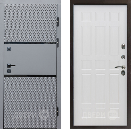 Входная металлическая Дверь Престиж Ромб Спарта Лиственница белая в Электроуглях