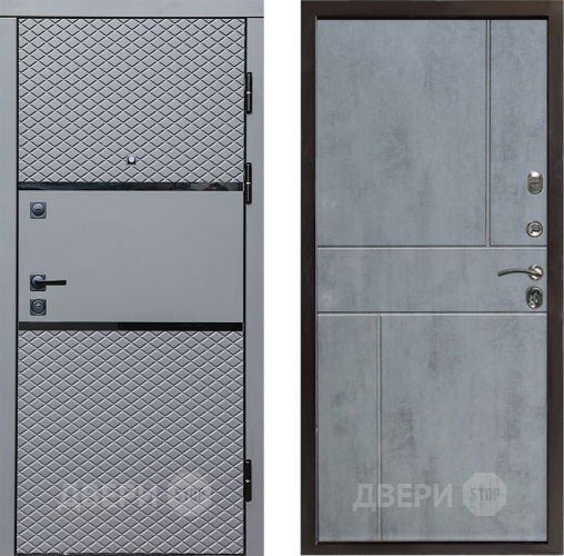 Входная металлическая Дверь Престиж Ромб Горизонт Бетон темный в Электроуглях
