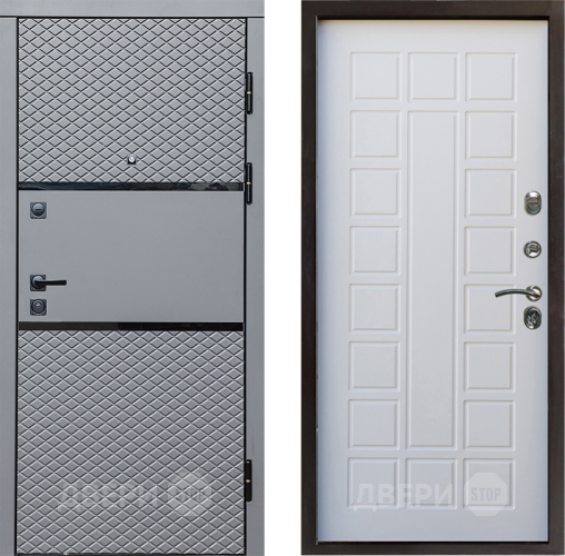 Входная металлическая Дверь Престиж Ромб Престиж Белое дерево в Электроуглях