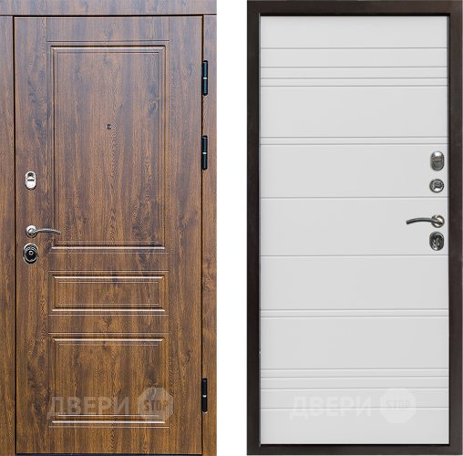 Входная металлическая Дверь Престиж Классика Дуб Line Белый в Электроуглях