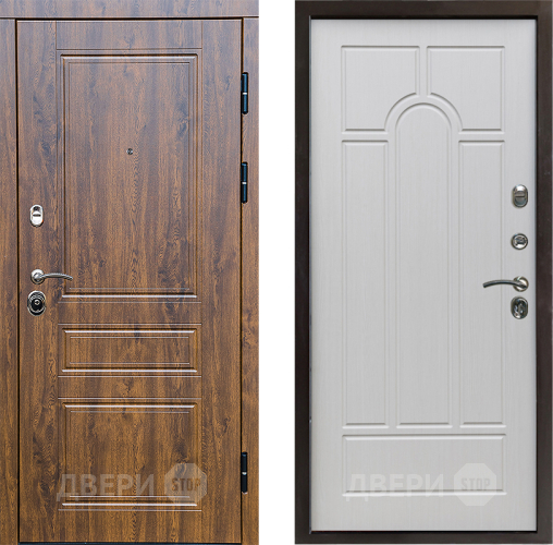 Входная металлическая Дверь Престиж Классика Дуб Арка Лиственница белая в Электроуглях