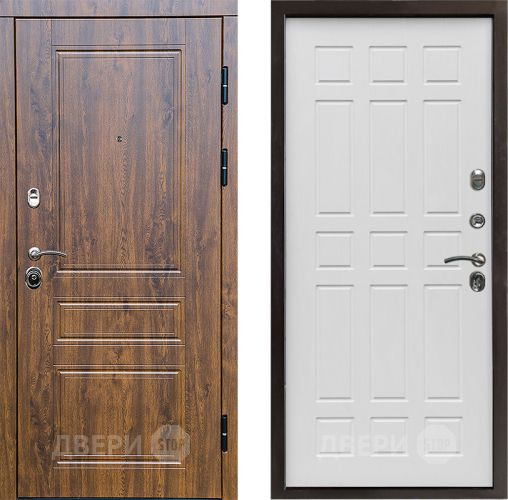 Входная металлическая Дверь Престиж Классика Дуб Спарта Белое дерево в Электроуглях