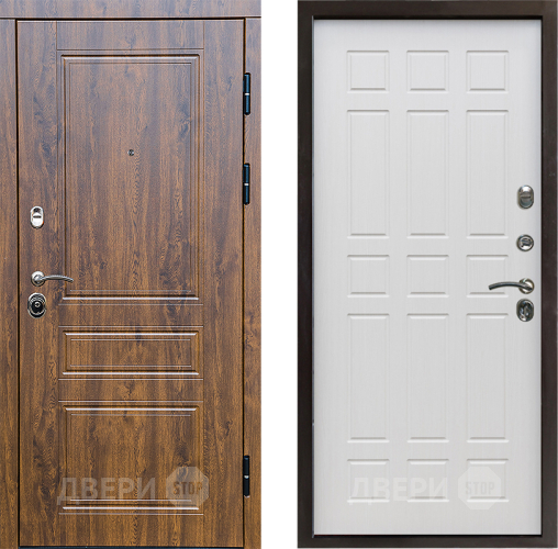 Входная металлическая Дверь Престиж Классика Дуб Спарта Лиственница белая в Электроуглях