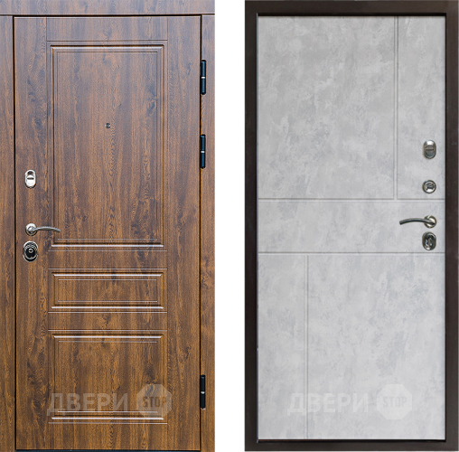 Входная металлическая Дверь Престиж Классика Дуб Горизонт Бетон светлый в Электроуглях