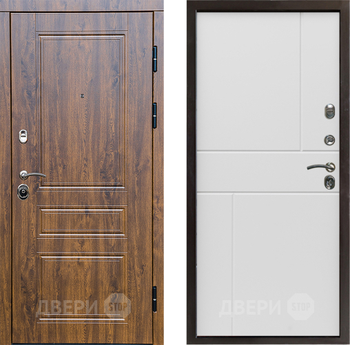 Входная металлическая Дверь Престиж Классика Дуб Горизонт Бетон белый в Электроуглях