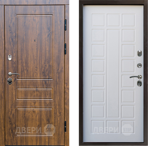 Входная металлическая Дверь Престиж Классика Дуб Престиж Белое дерево в Электроуглях