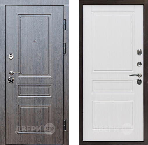 Входная металлическая Дверь Престиж Классика Венге Классика Белое дерево в Электроуглях