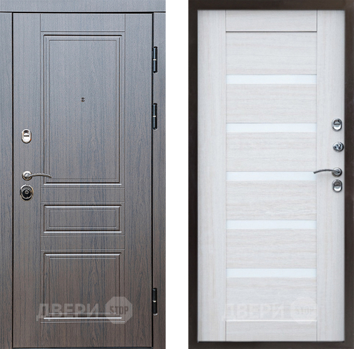 Входная металлическая Дверь Престиж Классика Венге Царга Лиственница белая в Электроуглях