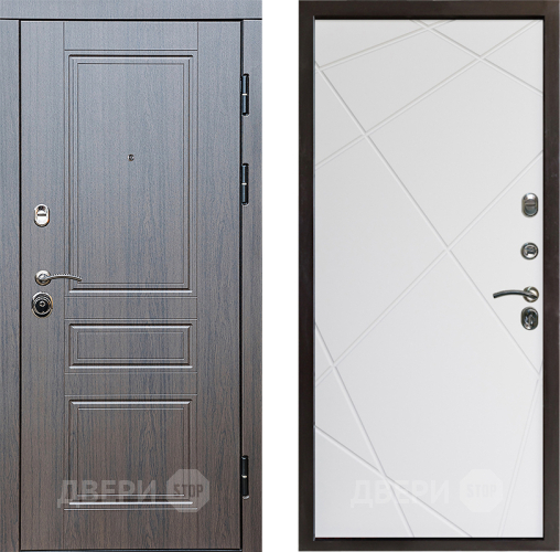 Входная металлическая Дверь Престиж Классика Венге Лучи Бетон белый в Электроуглях