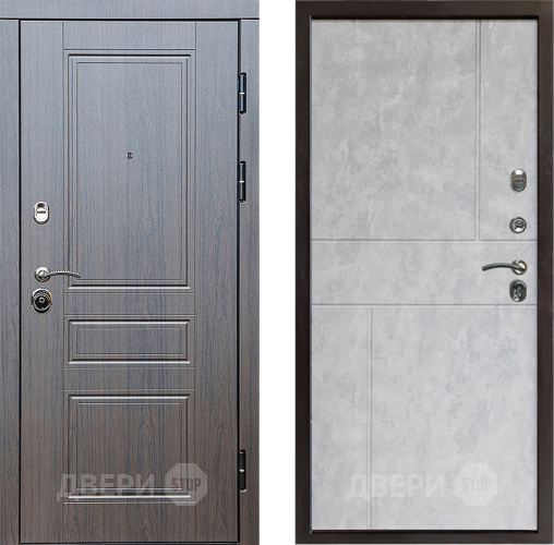 Входная металлическая Дверь Престиж Классика Венге Горизонт Бетон светлый в Электроуглях