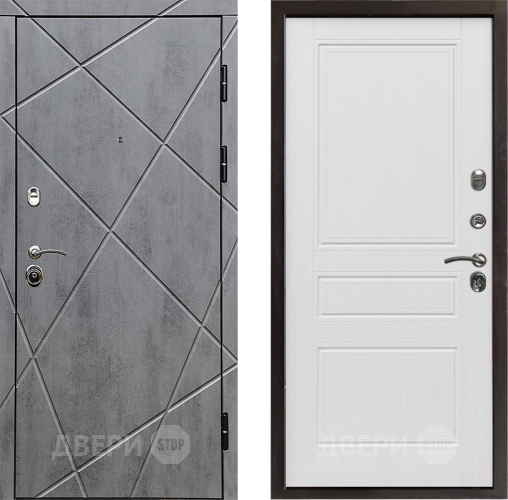 Входная металлическая Дверь Престиж Лучи Классика Белое дерево в Электроуглях