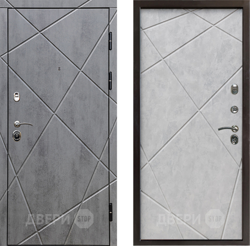 Входная металлическая Дверь Престиж Лучи Лучи Бетон светлый в Электроуглях