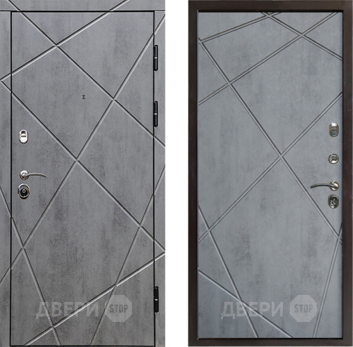 Входная металлическая Дверь Престиж Лучи Лучи Бетон темный в Электроуглях
