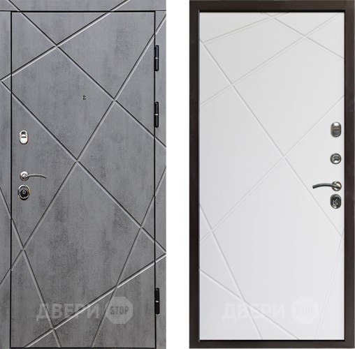 Входная металлическая Дверь Престиж Лучи Лучи Бетон белый в Электроуглях