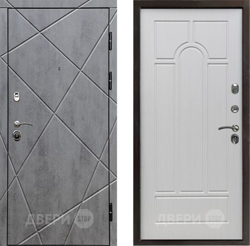 Входная металлическая Дверь Престиж Лучи Арка Лиственница белая в Электроуглях