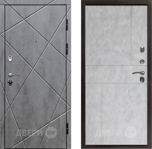 Входная металлическая Дверь Престиж Лучи Горизонт Бетон светлый в Электроуглях