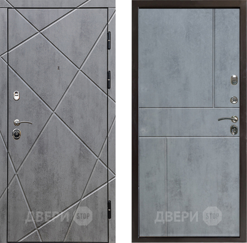 Входная металлическая Дверь Престиж Лучи Горизонт Бетон темный в Электроуглях