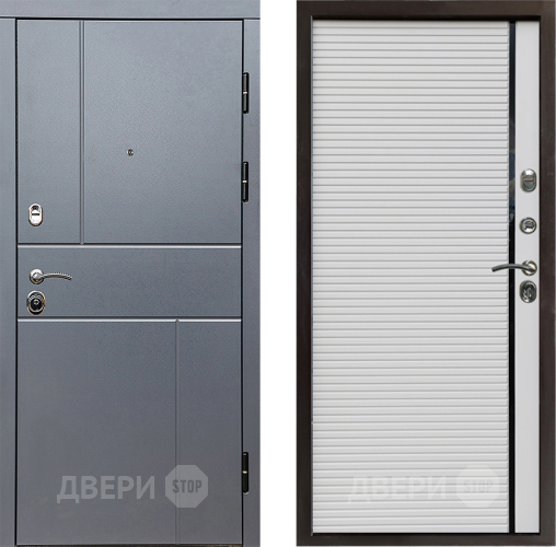Входная металлическая Дверь Престиж Горизонт Грэй Porte Белый в Электроуглях