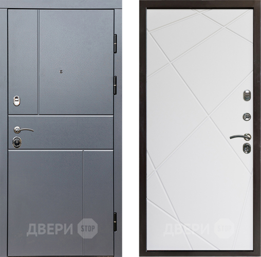 Входная металлическая Дверь Престиж Горизонт Грэй Лучи Бетон белый в Электроуглях