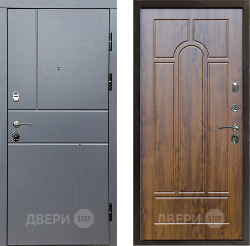 Входная металлическая Дверь Престиж Горизонт Грэй Арка Дуб в Электроуглях