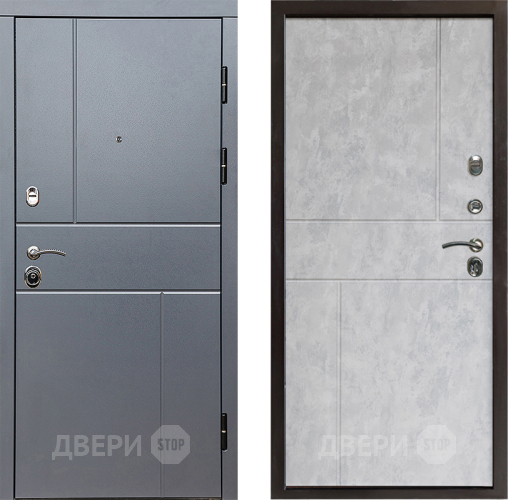 Входная металлическая Дверь Престиж Горизонт Грэй Горизонт Бетон светлый в Электроуглях