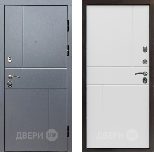 Входная металлическая Дверь Престиж Горизонт Грэй Горизонт Бетон белый в Электроуглях