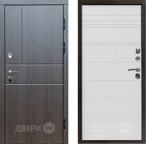 Входная металлическая Дверь Престиж Горизонт Венге Line Белый в Электроуглях