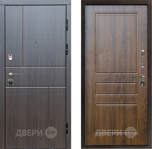 Входная металлическая Дверь Престиж Горизонт Венге Классика Дуб в Электроуглях