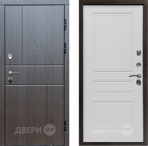 Входная металлическая Дверь Престиж Горизонт Венге Классика Белый матовый в Электроуглях