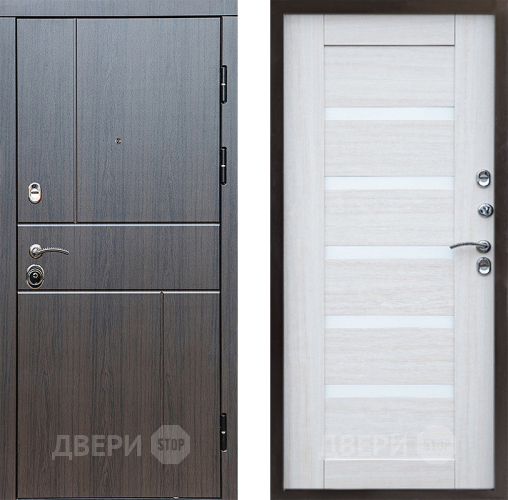 Входная металлическая Дверь Престиж Горизонт Венге Царга Лиственница белая в Электроуглях