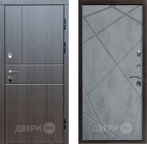 Входная металлическая Дверь Престиж Горизонт Венге Лучи Бетон темный в Электроуглях