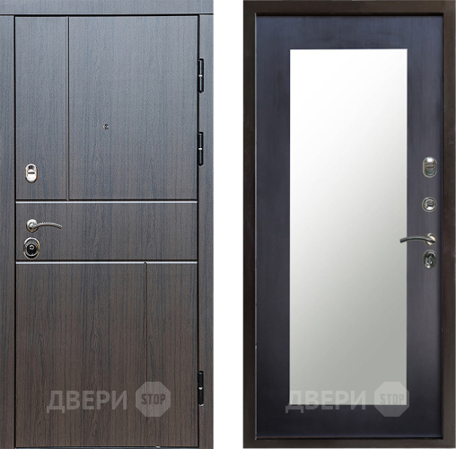 Входная металлическая Дверь Престиж Горизонт Венге Зеркло Пастораль Венге в Электроуглях