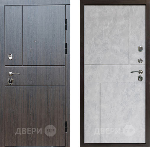 Входная металлическая Дверь Престиж Горизонт Венге Горизонт Бетон светлый в Электроуглях