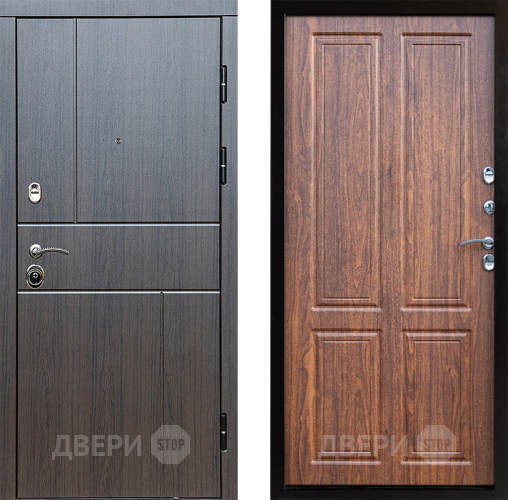 Входная металлическая Дверь Престиж Горизонт Венге Премиум Орех светлый в Электроуглях