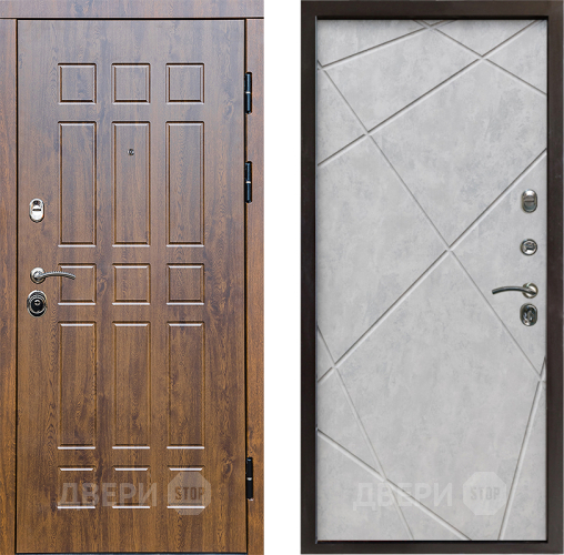 Входная металлическая Дверь Престиж Стандарт Лучи Бетон светлый в Электроуглях